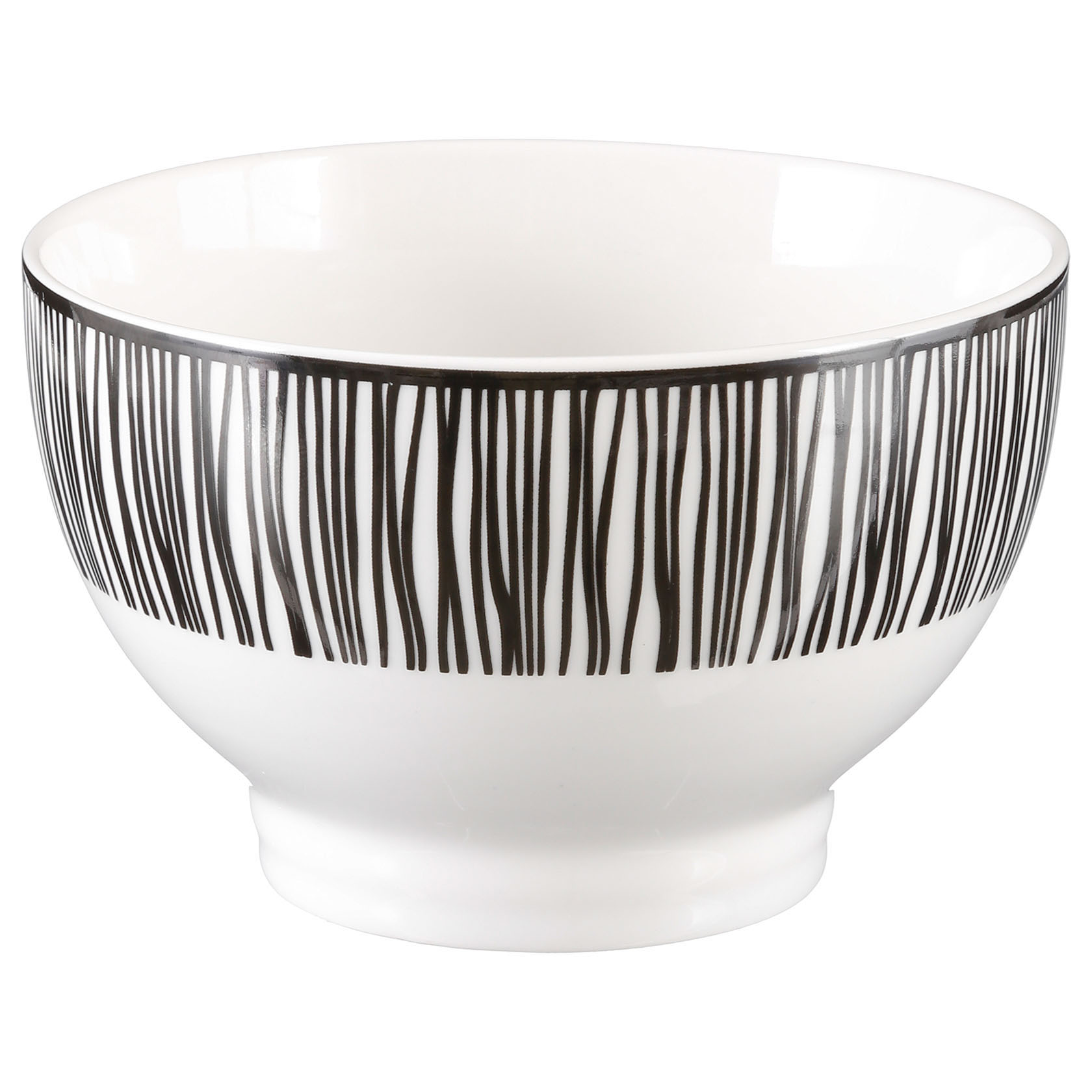 Kom Bohemia zwart-wit D13cm