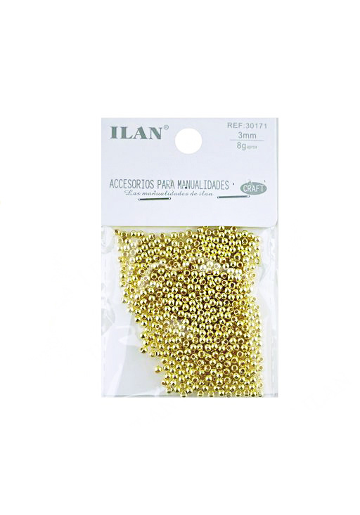 Kralen goud 3mm c.a.690st