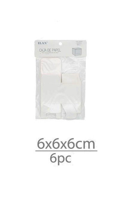 Kubusdoosje karton wit 8*8*8cm 6st