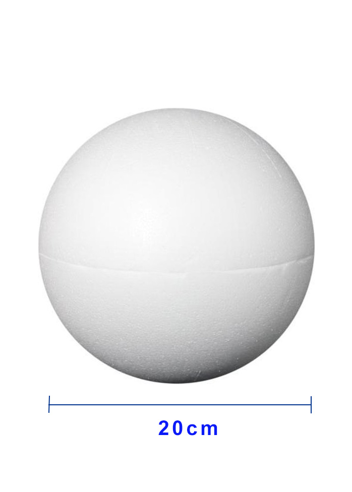 Piepschuim bal wit 20cm