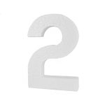 Piepschuim cijfer 2 (30cm)
