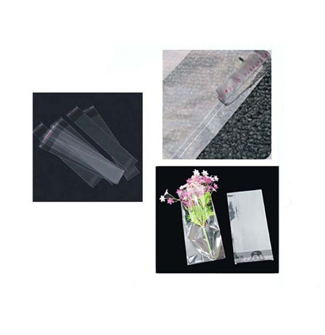 Plastic cellofaanzakjes met kleefstrip 9x13cm