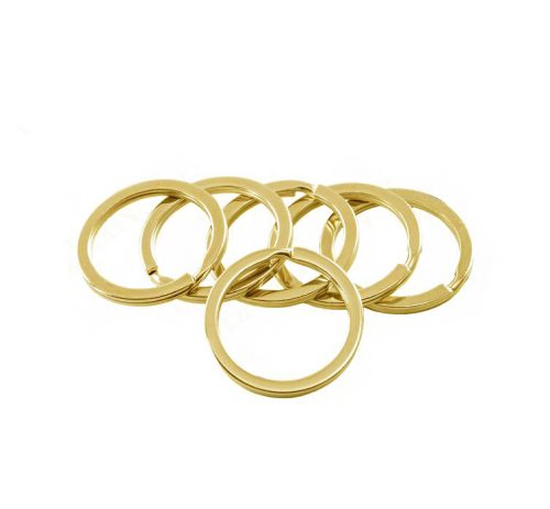 Sleutelring goud metaal 28mm