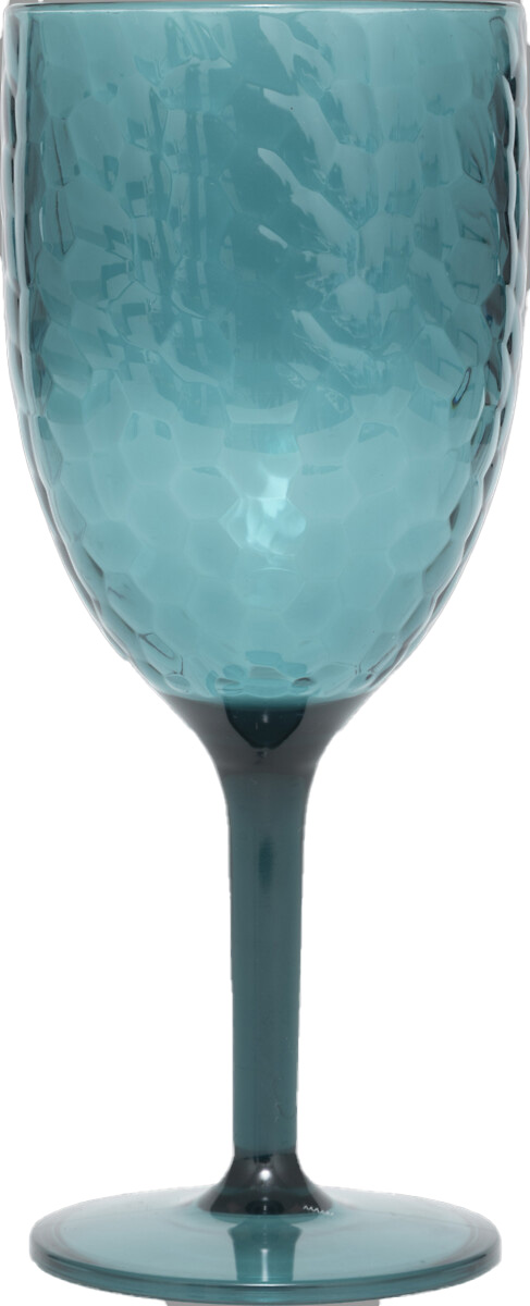 Wijnglas kunststof blauw 350ml