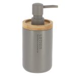 Zeepdispenser polyresin grijs naturel 280ml
