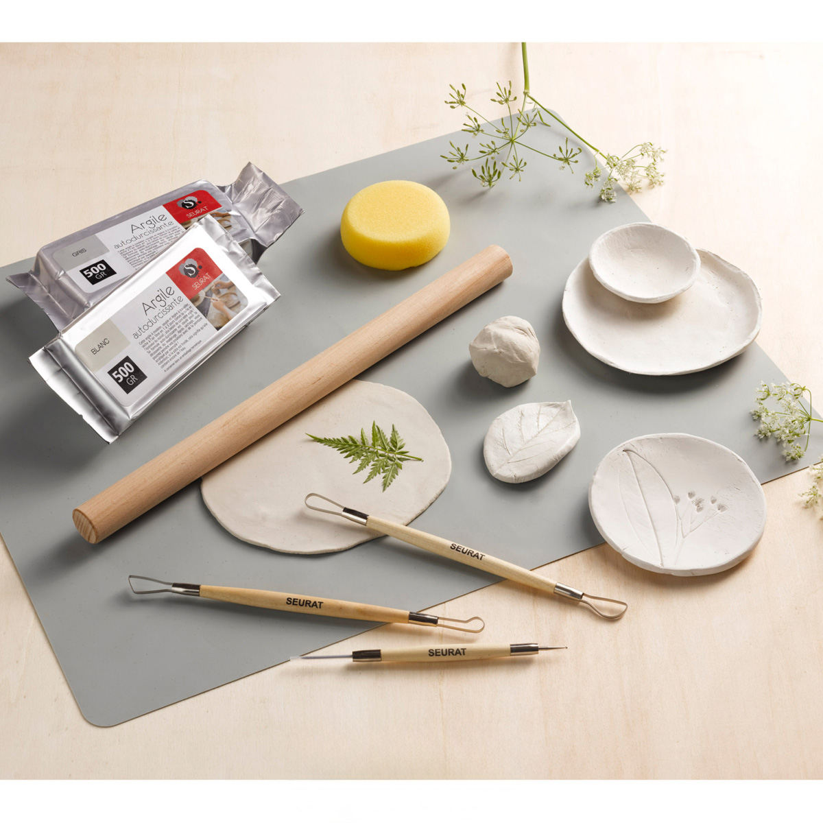 Zelfhardende klei Wit 500g