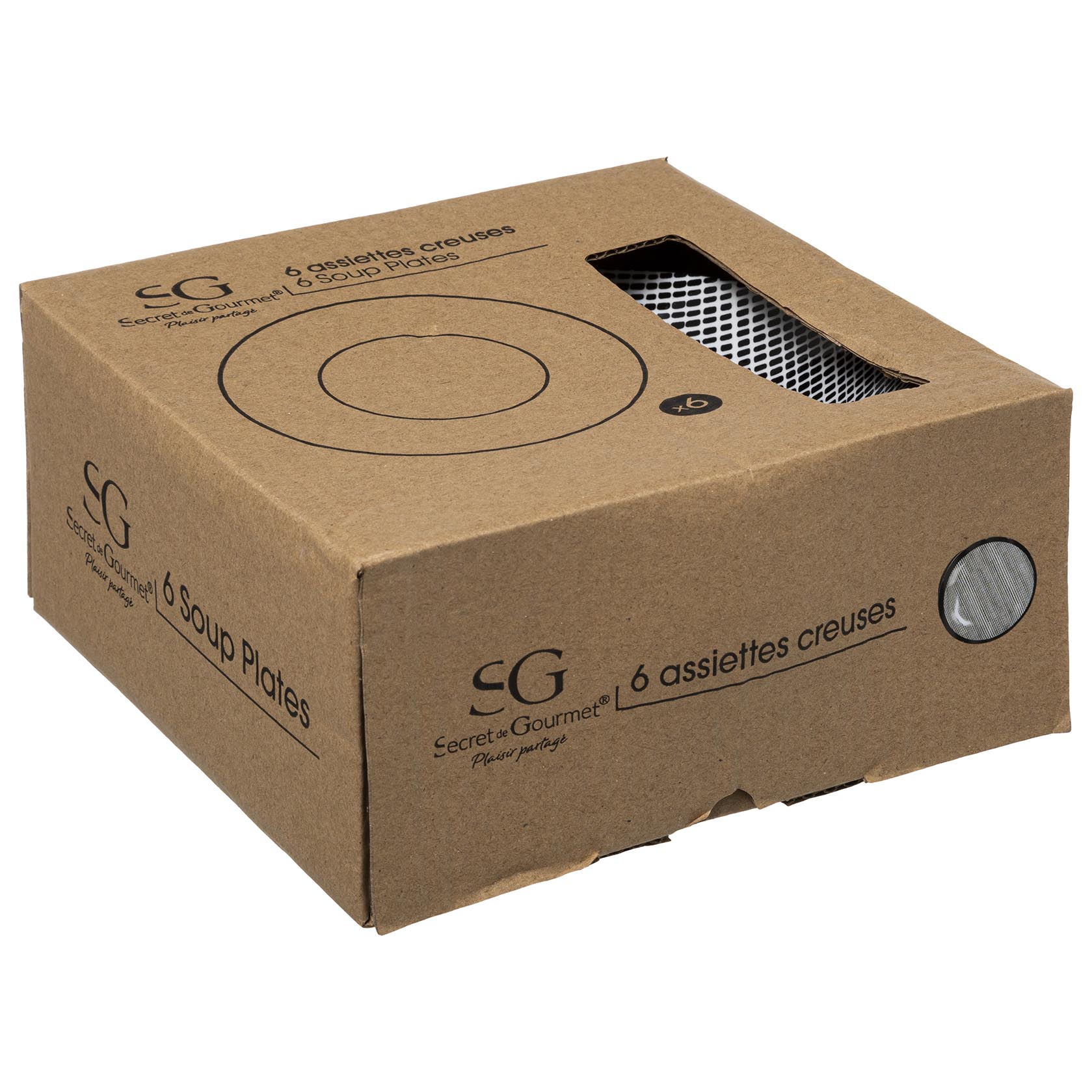 Soepbord Bohemia zwart-wit D20cm