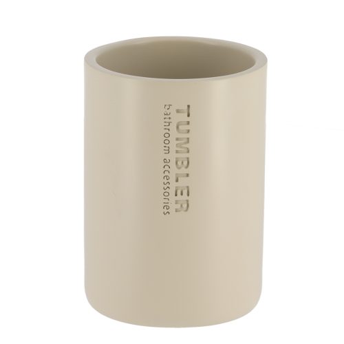 Badkamerbeker polyresin beige 330ml