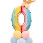 Ballonnenset regenboog 16-delig Cijfer 0