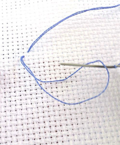 Borduurstof Aida wit 14ct 50*75cm