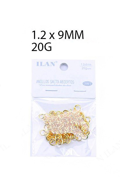 Buigringen goud D9*1,2mm-c.a.90st