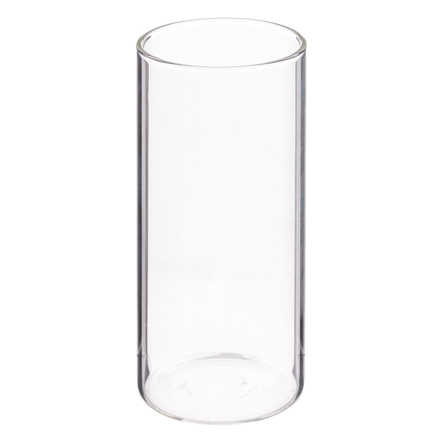 Glazen beker met bamboe rietje 400ml