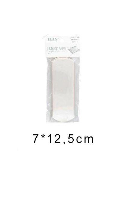 Gondeldoosjes karton wit 7*12,5cm 6st