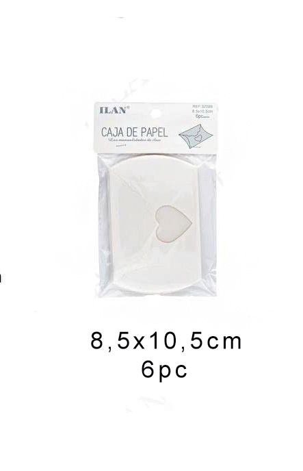 Gondeldoosjes karton wit 8,5*10,5cm 6st