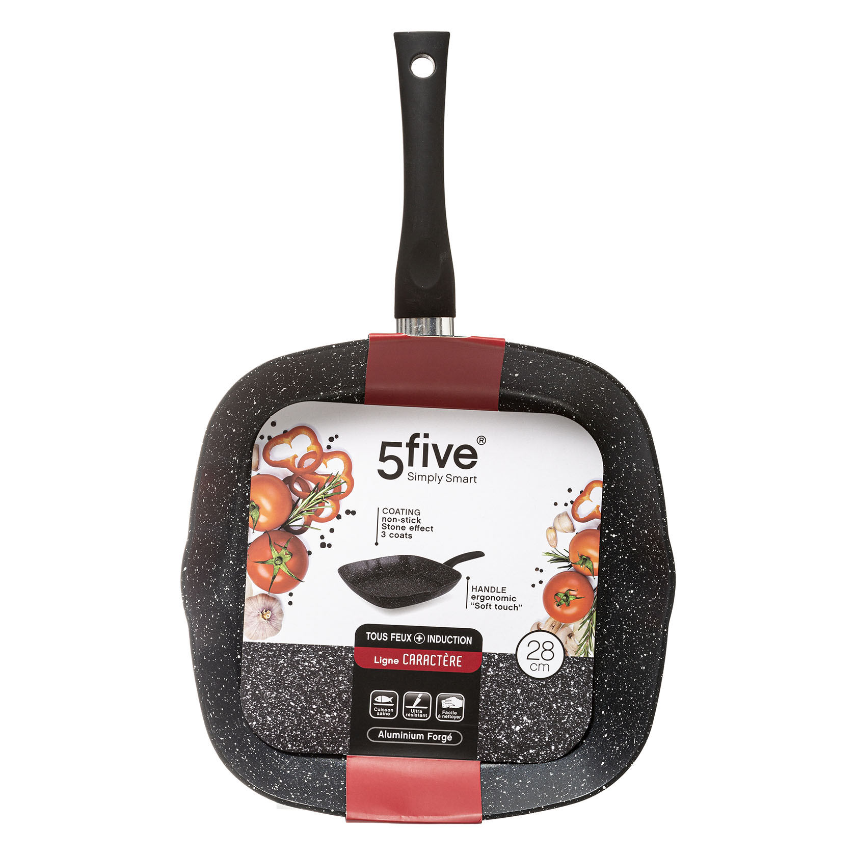 Grillpan inductie aluminium 28cm