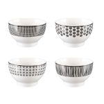 Kom Bohemia zwart-wit D13cm