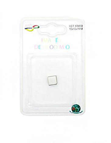 Magneten vierkant 10*10*1mm
