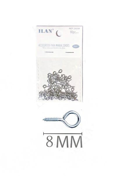 Mini schroefogen zilver 8mm