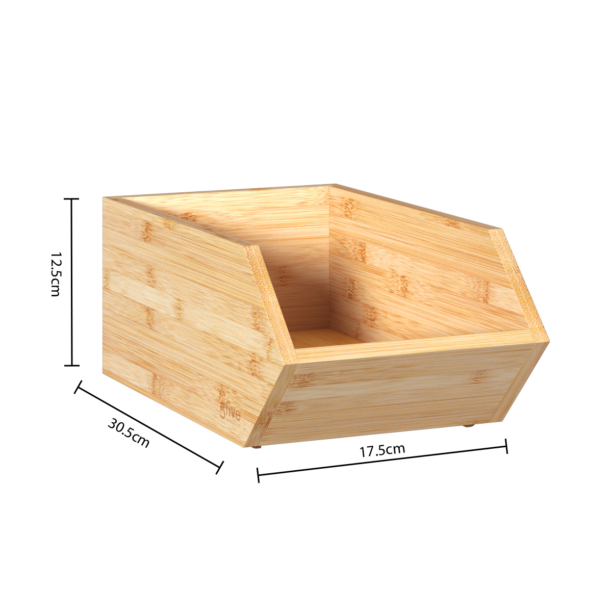 Opstapelbare keukenorganizer bamboe M