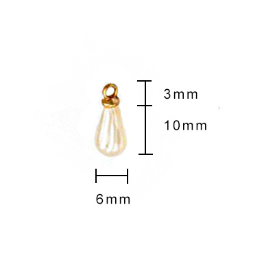 Parel hangers druppelvormig 10mm 10st