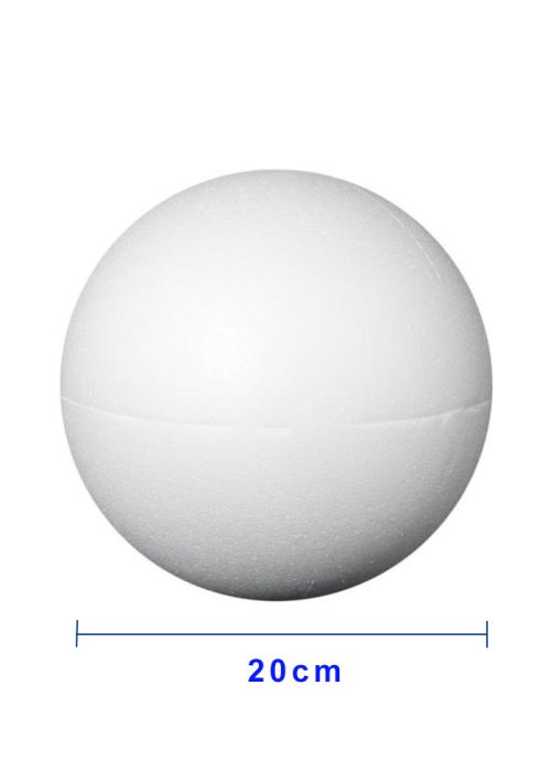 Piepschuim bal wit 20cm