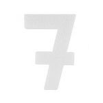 Piepschuim cijfer 7 (30cm)