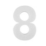 Piepschuim cijfer 8 (30cm)