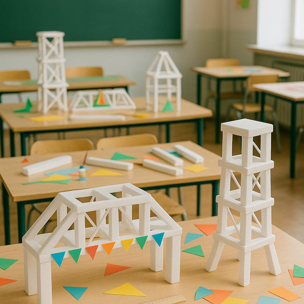 Piepschuim staaf vierkant 4*4*20cm/4st