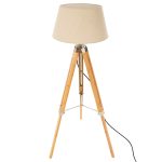 Staande lamp met driepootstatief creme