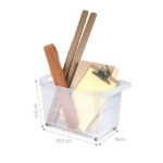 Opbergbox met wieltjes transparant 45x24x27,5cm