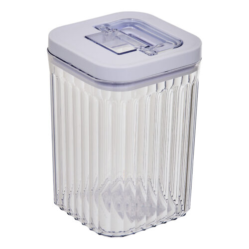 Voorraadbus kunststof transparant-wit 0,9L