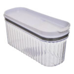 Voorraadbus kunststof transparant-wit 1,5L