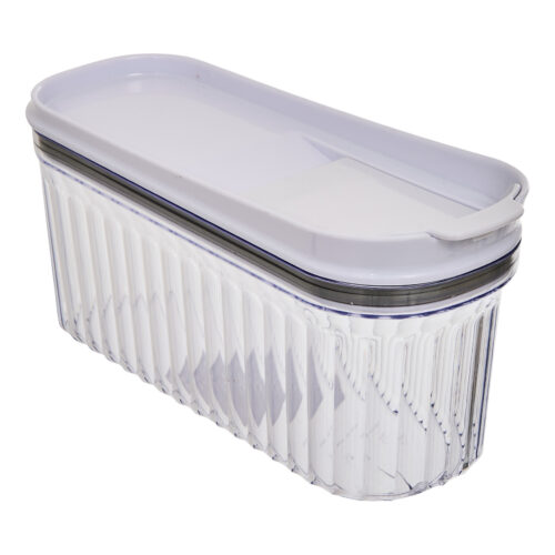 Voorraadbus kunststof transparant-wit 1,5L