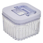 Voorraadbus kunststof transparant-wit 3,5L