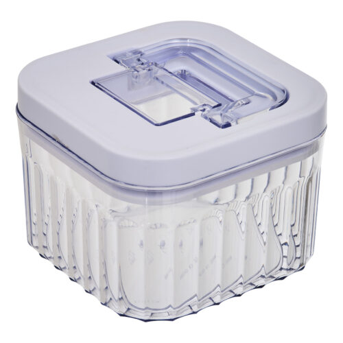 Voorraadbus kunststof transparant-wit 3,5L