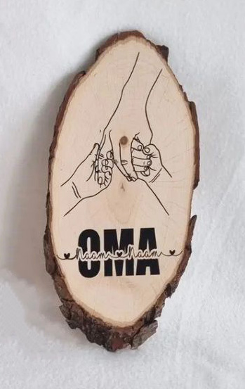 Boomschijf ovaal 6cm/ 3 stuks