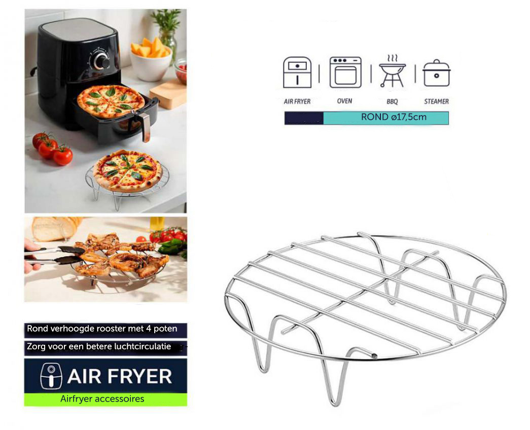 Grillrooster airfryer rond ø17,5cm