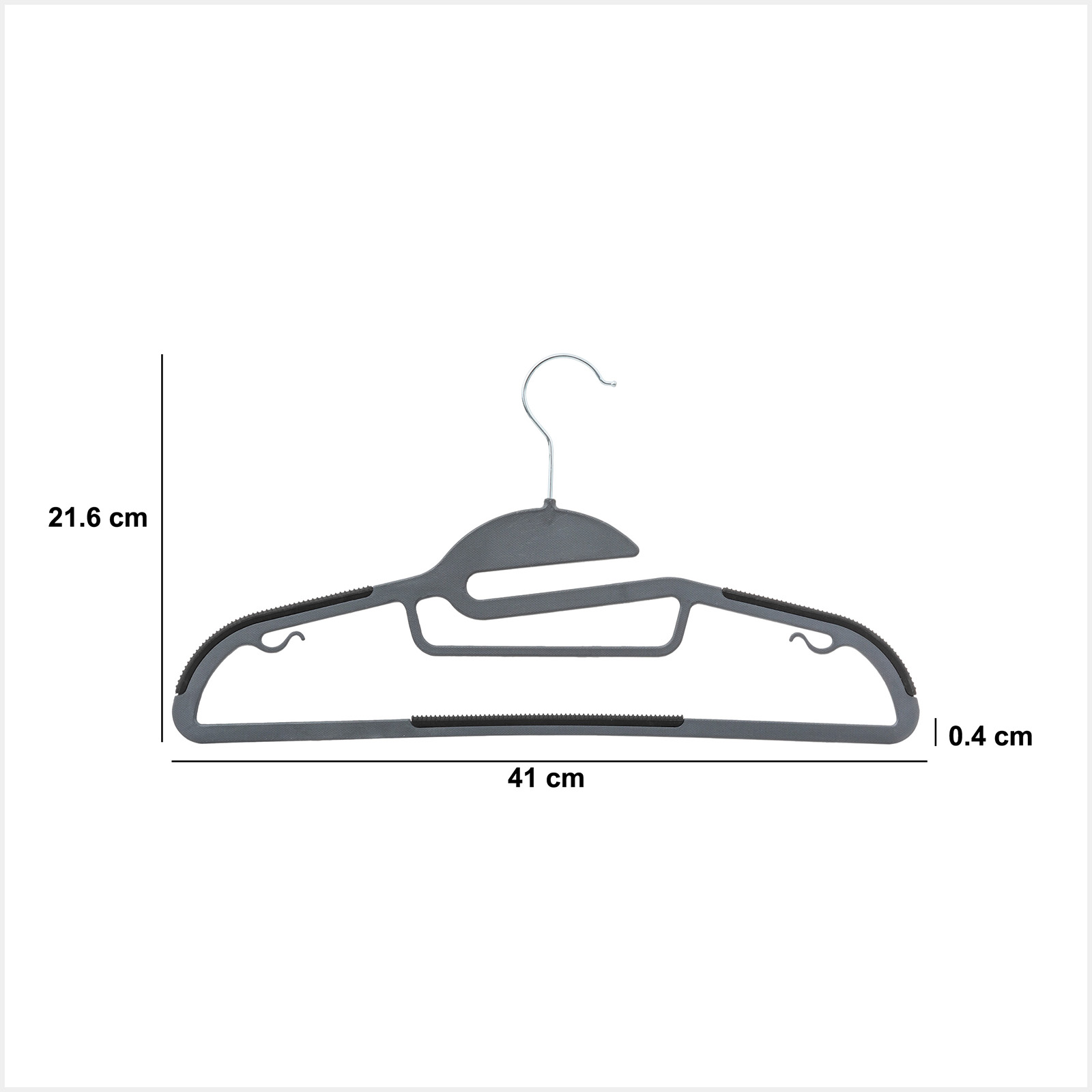 Antislip kledinghangers 41cm 8st