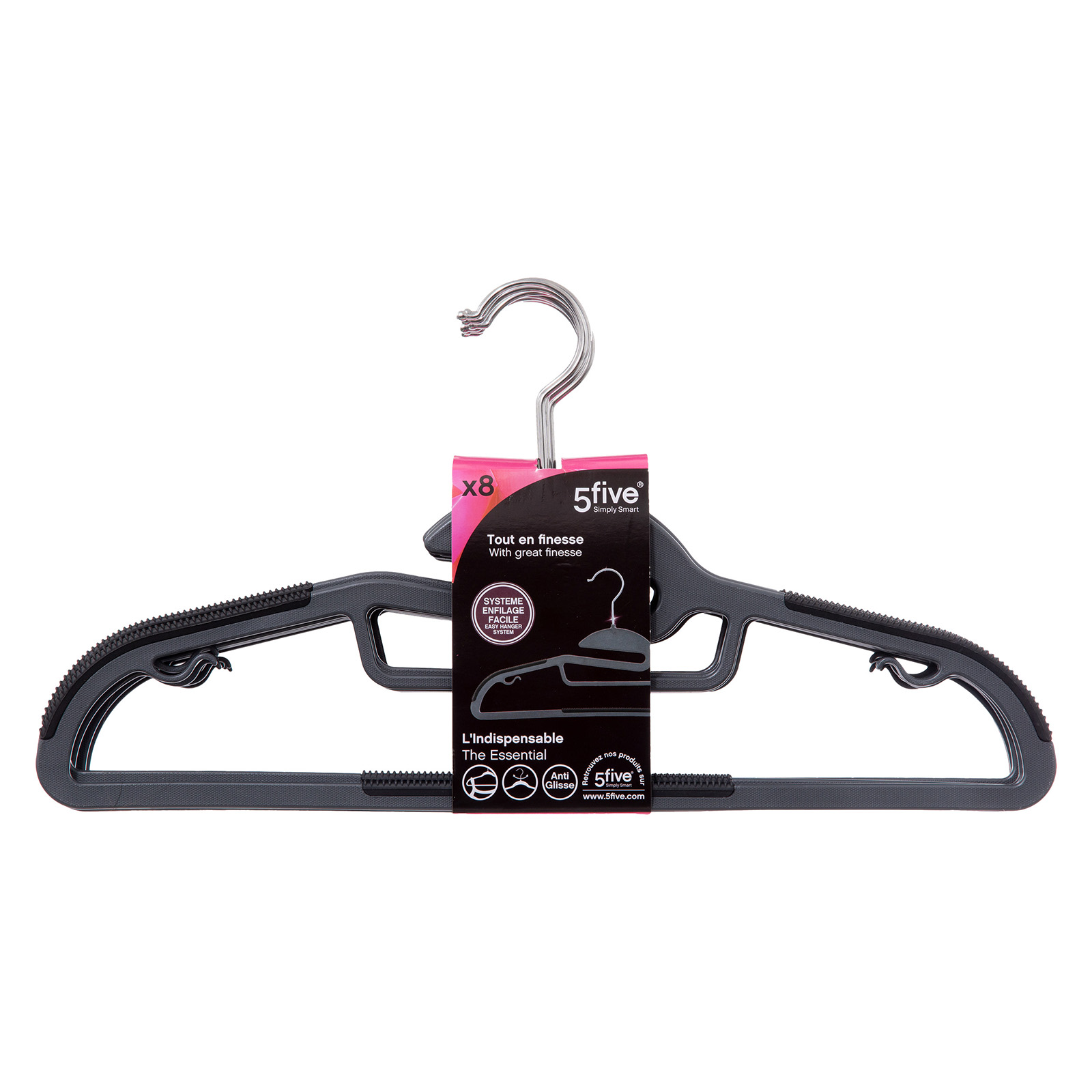 Antislip kledinghangers 41cm 8st