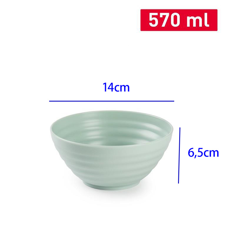 Kom kunststof groen 570 ml