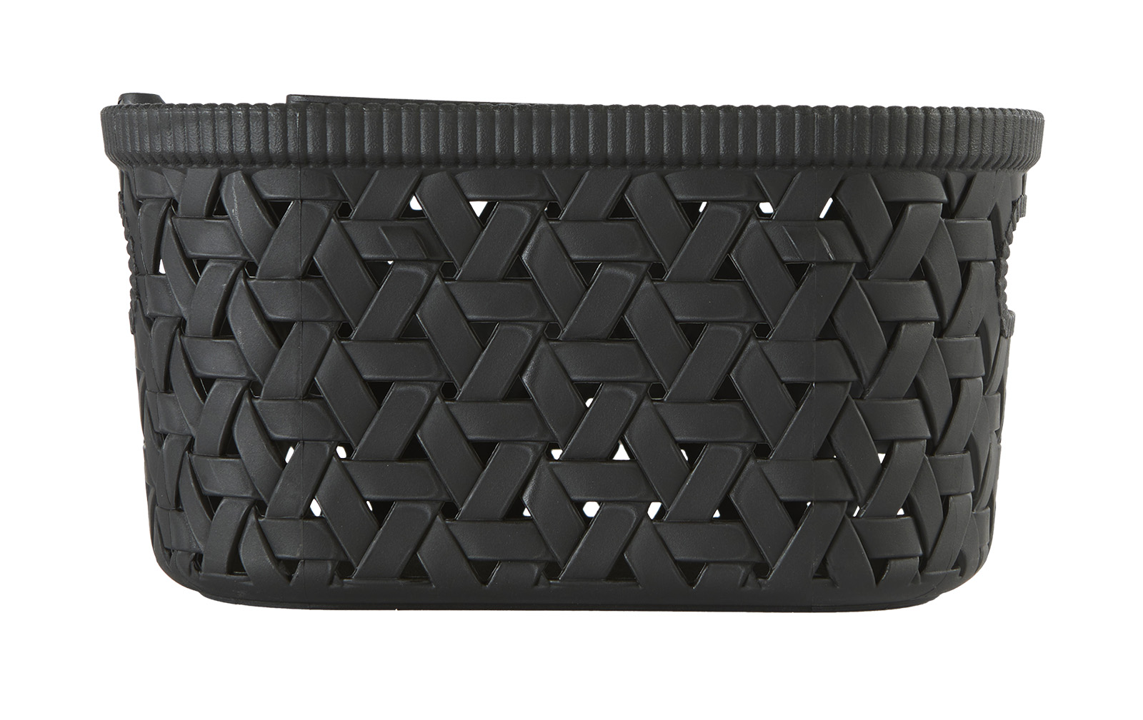 Opbergmand met deksel zwart 20 × 15 × 10 cm
