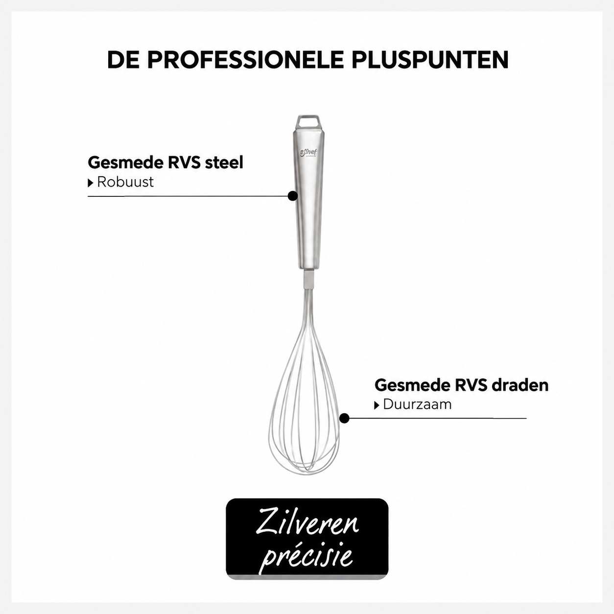 RVS garde 32 cm met ophangoog