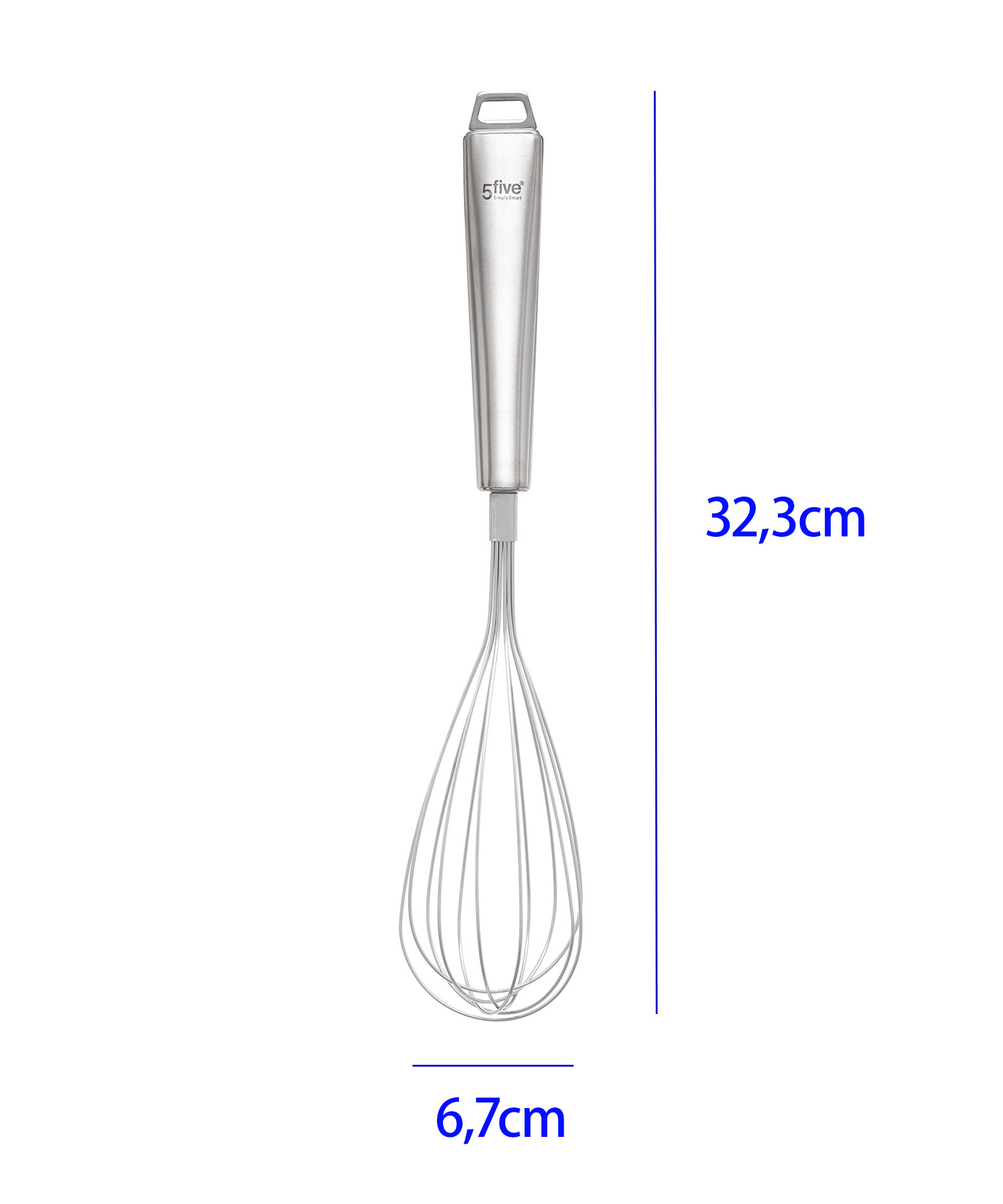 RVS garde 32 cm met ophangoog