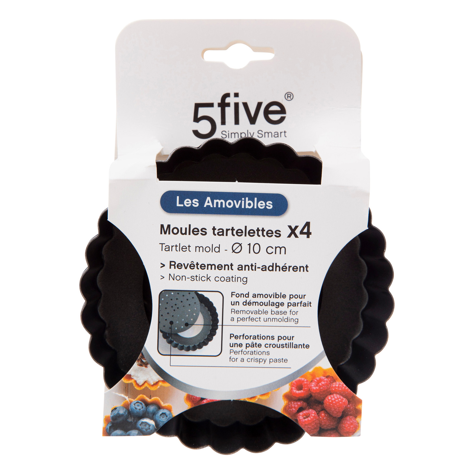 Tartelette vormpjes geperforeerd Ø10 cm 4 stuks