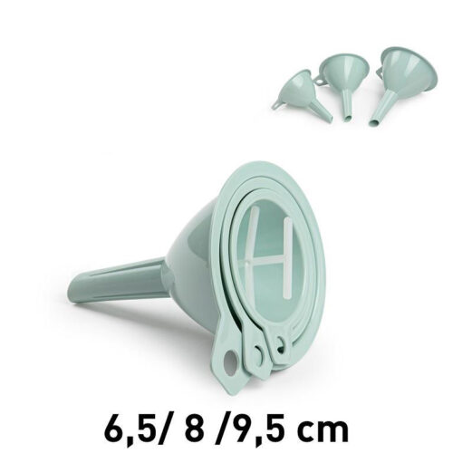 Trechterset kunststof 3-delig 6,5/8/9,5 cm